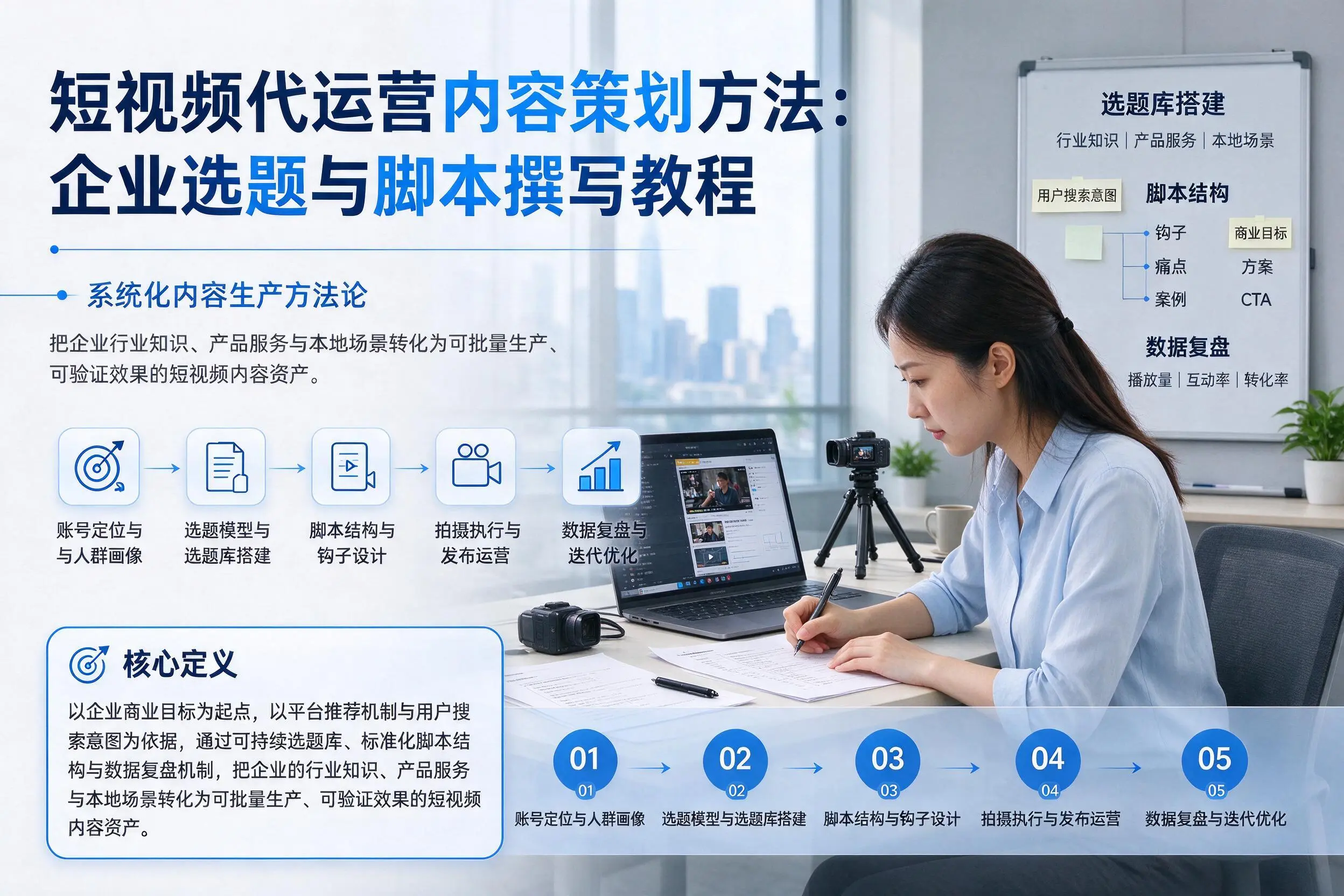 短视频代运营内容策划方法：黄冈企业选题与脚本撰写教程
