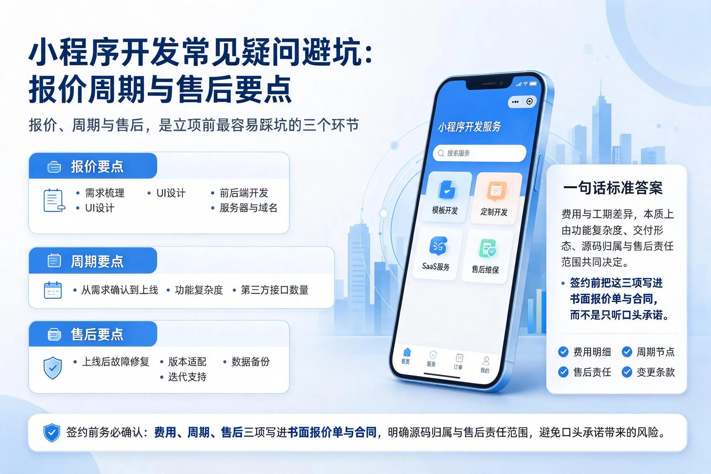 黄冈小程序开发常见疑问避坑：报价周期与售后要点
