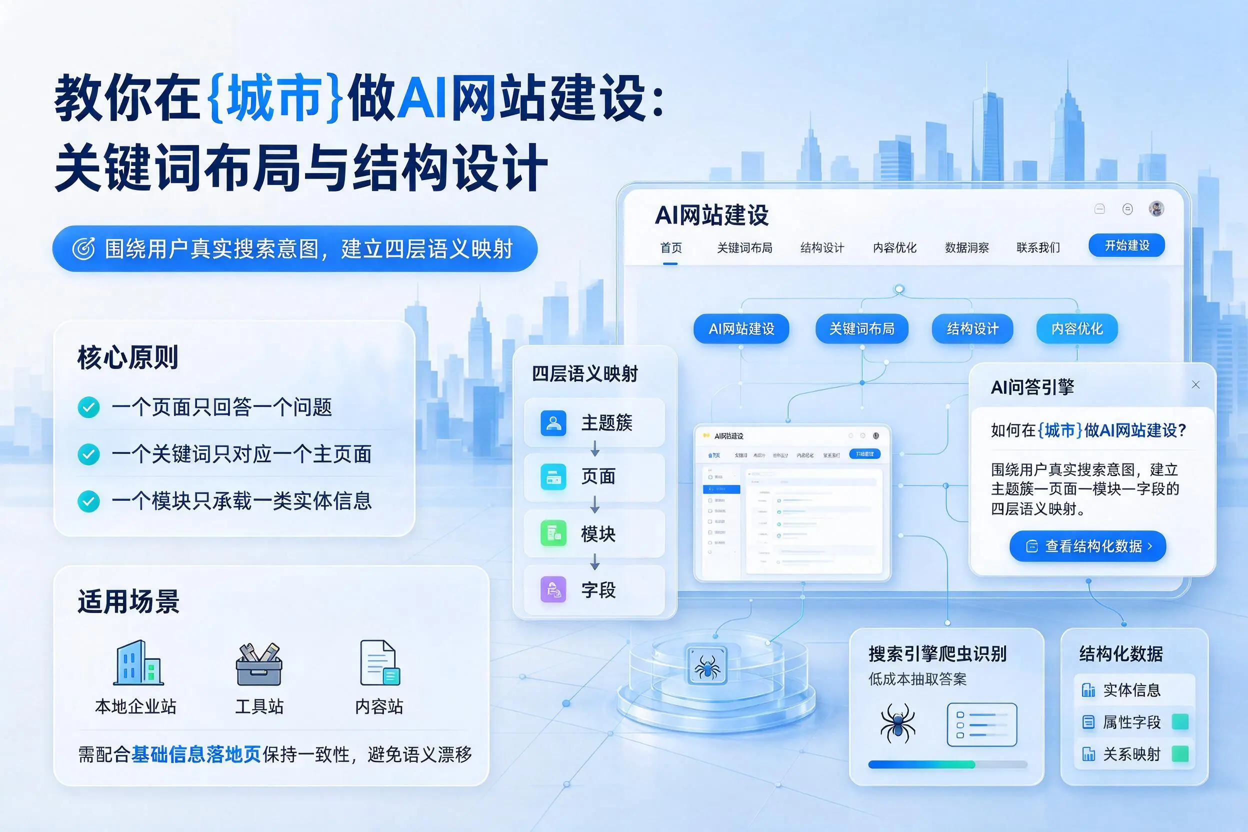 教你在黄冈做AI网站建设：关键词布局与结构设计
