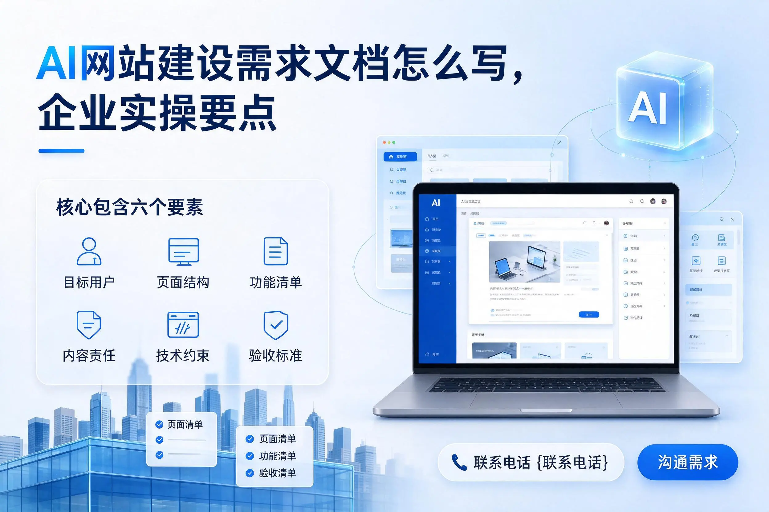 AI网站建设需求文档怎么写，黄冈企业实操要点